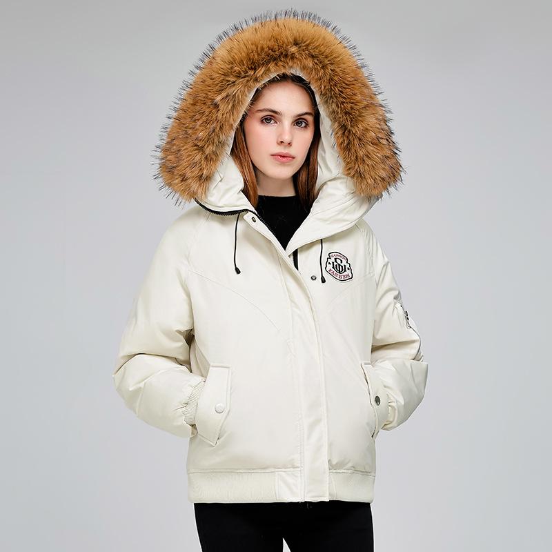 Big fur collar Parker padded jacket women's winter new loose padded jacket thickened warm padded jacket