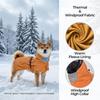 Softshell Dog Coat for Winter Walks and Hiking, Windproof and Water-Repellent Jacket with Harness Opening and Reflective Strips, Ideal Stocking