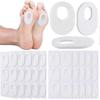 60 Pack Callus Pads, Soft Felt Oval Corn Pads for Feet, Blister Prevention & Foot Care, White