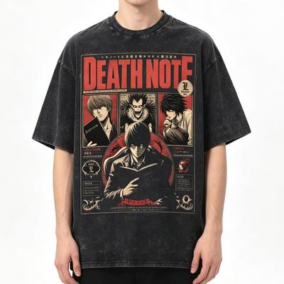 Summer Hot Sale Anime DEATH NOTE Print Manga T-shirt Y2K Unisex Gothic Cotton Oversized T-shirt Harajuku Hip Hop Punk T-shirt