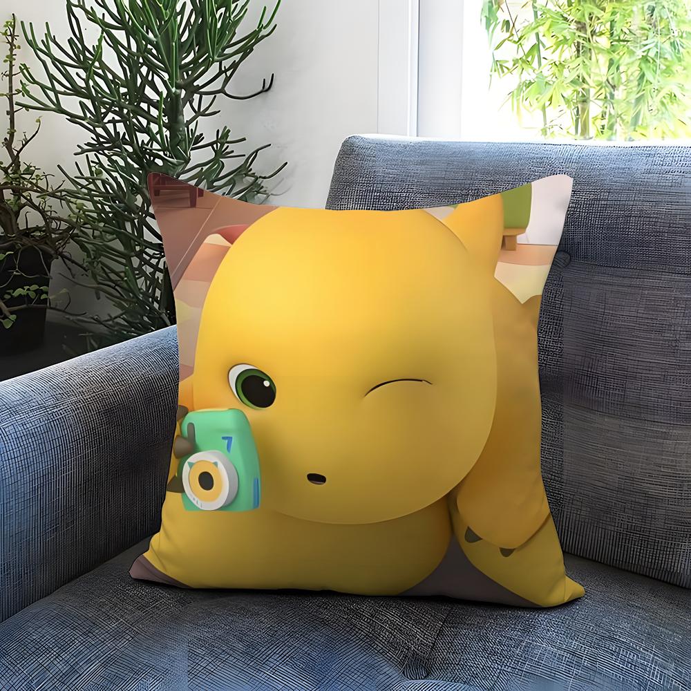 YELLOW DRAGON CUTE NaiLong Cushion Cover Comfortable Reversible Pillow Cover Ideal for Car Sofa Bedroom & Beyond 30cmx30cm