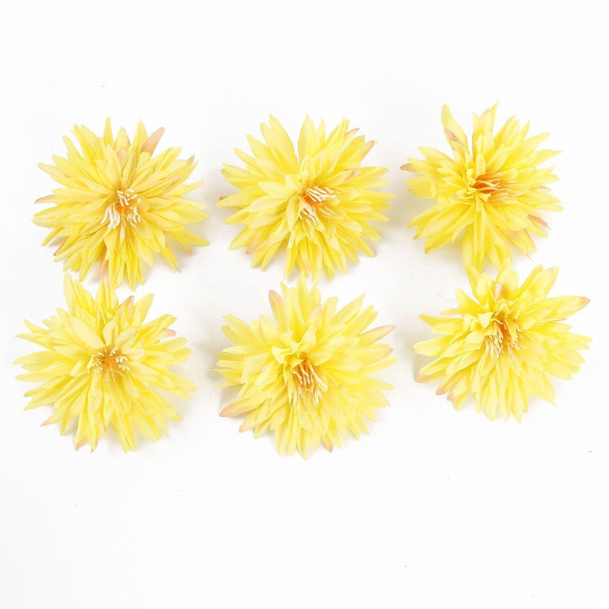 

5/10/20 шт. 7 см Искусственные головки цветков хризантемы Шелковые поддельные цветы для дома Свадьба Свадебная вечеринка Декор Гирлянда Аксессуар 5Pcs жёлтый