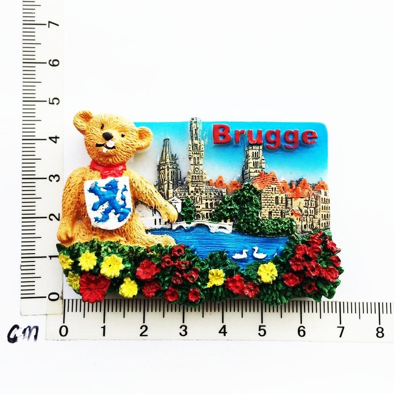 Belgia Rășină Magnet de Frigider Gent Mons Magneți de Frigider Autocolante 3D Magneți Magnetici Decor Bruges Bruxelles Suvenir Turistic