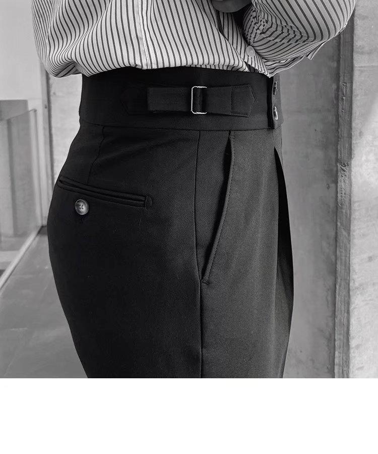 Men's Summer Slim Fit High Waist Casual Trousers