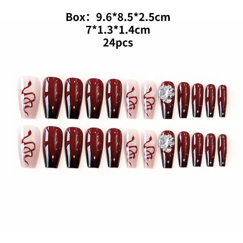 Handworn Fashion Nail Delicate Rhinestones Classic Detachable Nail Style Patch