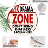 2D Flat 1pc, 8x8 in, No Drama Zone Aluminum Metal Sign, Decorative Signs & Plaques Printed Design, Front Door Porch Living Room Bedroom Home Decor