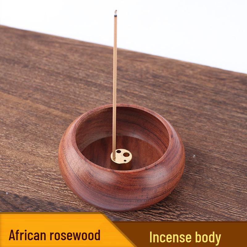 Vietnamese Rosewood Four-Hole Detachable Incense Holder: Compact, Convenient, Gift-Ready for Home or Office.