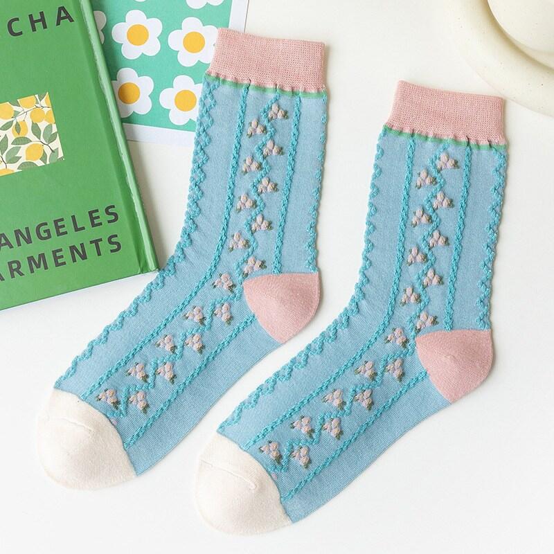 Women s Socks 4-Set Fresh Flower 100190 4 sets