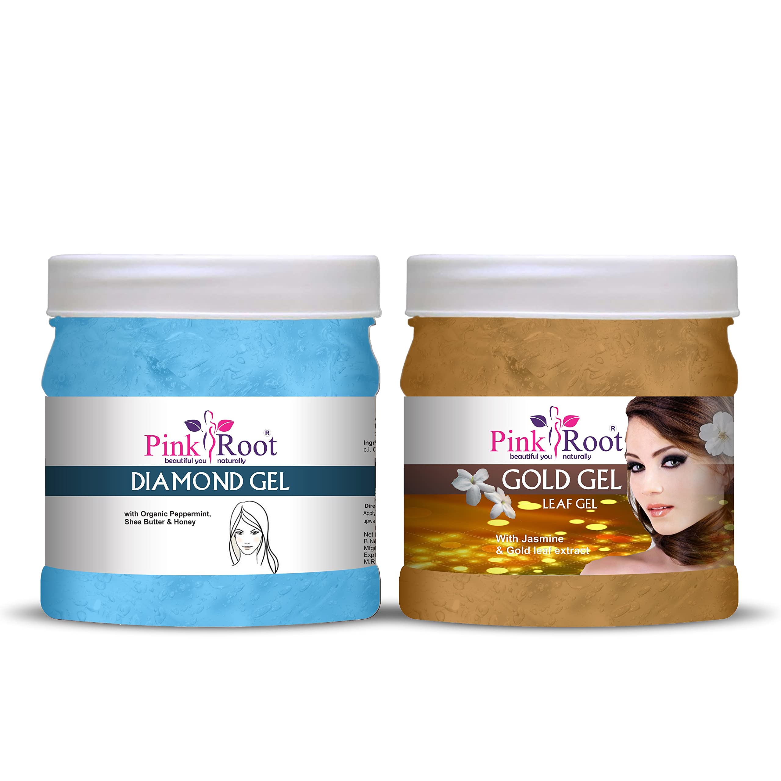 Pink Root Gold Gel 500gm with Diamond Gel 500gm