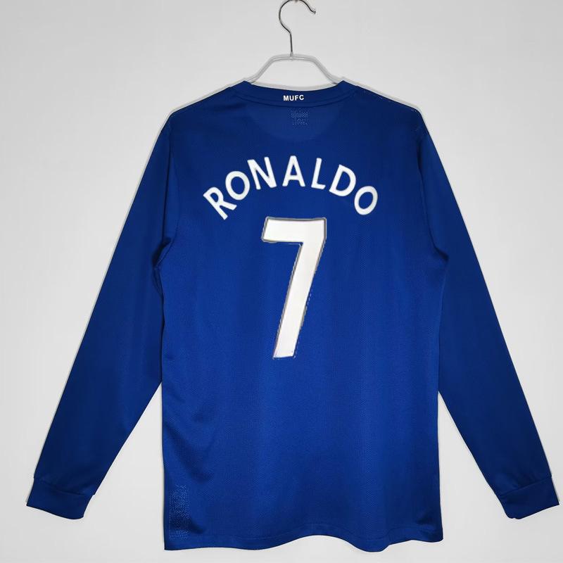 Red Devils retro long-sleeved jersey MU home retro soccer football jersey S