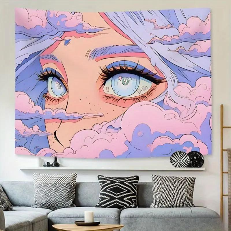 VIKAMA Cloud Eye Pattern Durable Decorative Tapestry Home Mural Living Room Bedroom Office Dormitory Decoration