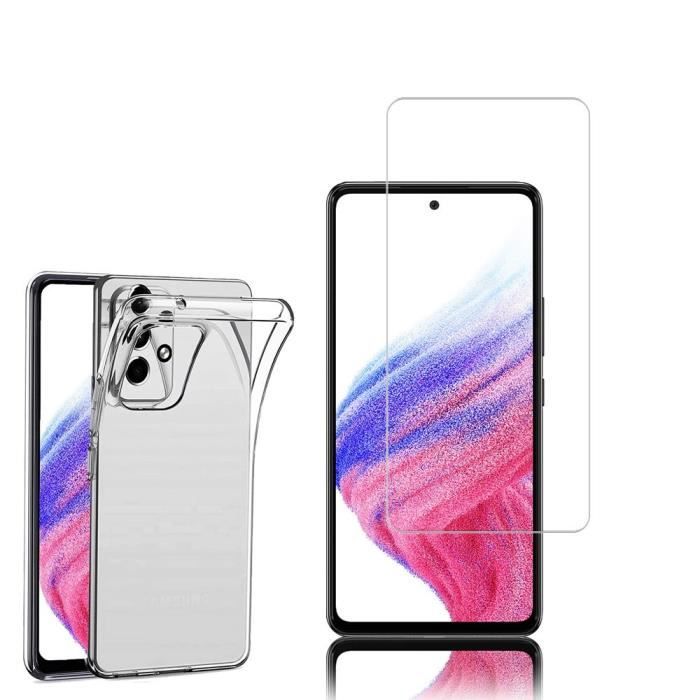 Coque silicone gel UltraSlim - Samsung - Galaxy A53 5G - Transparent - 0.3 mm - Film Verre Trempé