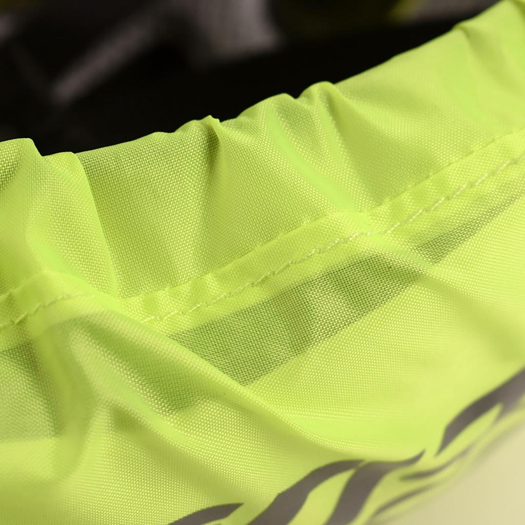 Cycling Helmet Cover Waterproof Helmet Rain Cover Reflective Safety Helmet Cover Fluorescent Green