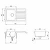 Granite, Single Bowl, White Sink with Drainer