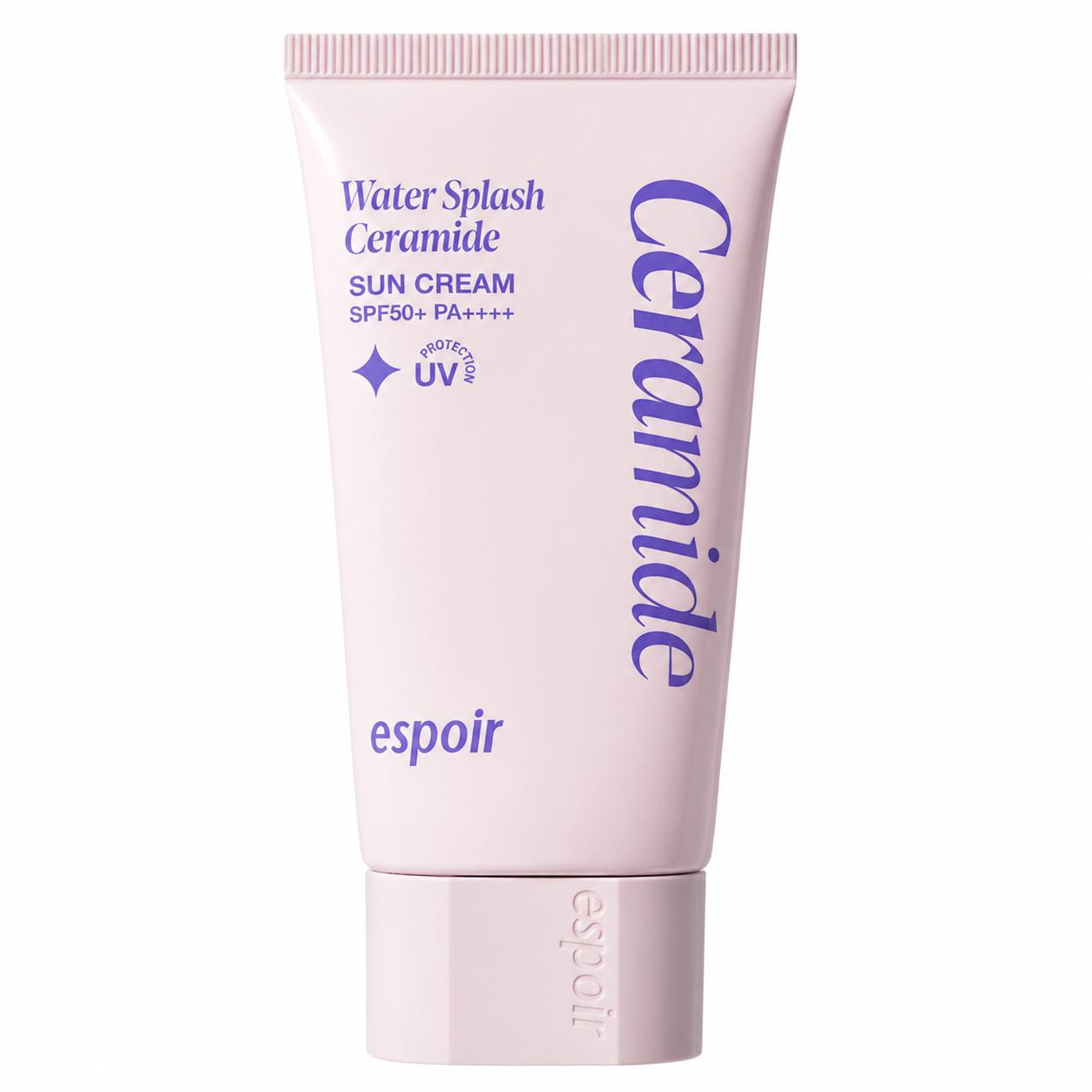 ESPOIR Water Splash Sun Cream Ceramide SPF50+ PA++++ Inner Glow Tone-Up UV Protection Sunscreen 50ml