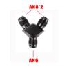 High Quality Y Block Adapter Fittings Adaptor AN4 AN6 AN8 AN10 Black Y Type Oil Pipe Joint Male Thread Fuel Hose Fitting
