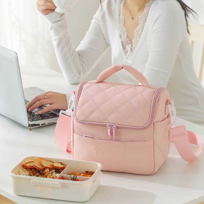 Borsa termica moderna in tessuto Oxford per il pranzo per impiegati e studenti