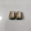 Vintage Green Resin U-shaped Hoop Earrings for Women Personality Geometric Party Jewelry Gift