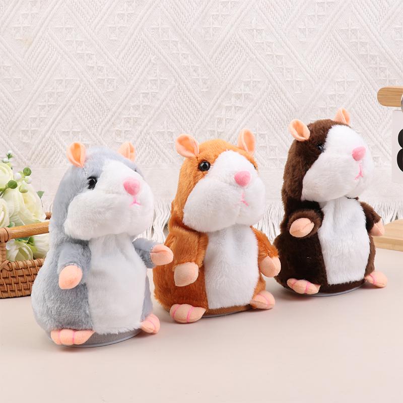 Sevimli Elektrikli Konuşan Hamster Peluş Oyuncak Konuşmayı Taklit Etmeyi Öğrenen Sallanan Peluş Bebek Oyuncakları Etkileşimli Peluş Hamster Oyuncakları Bebek Hediyeleri