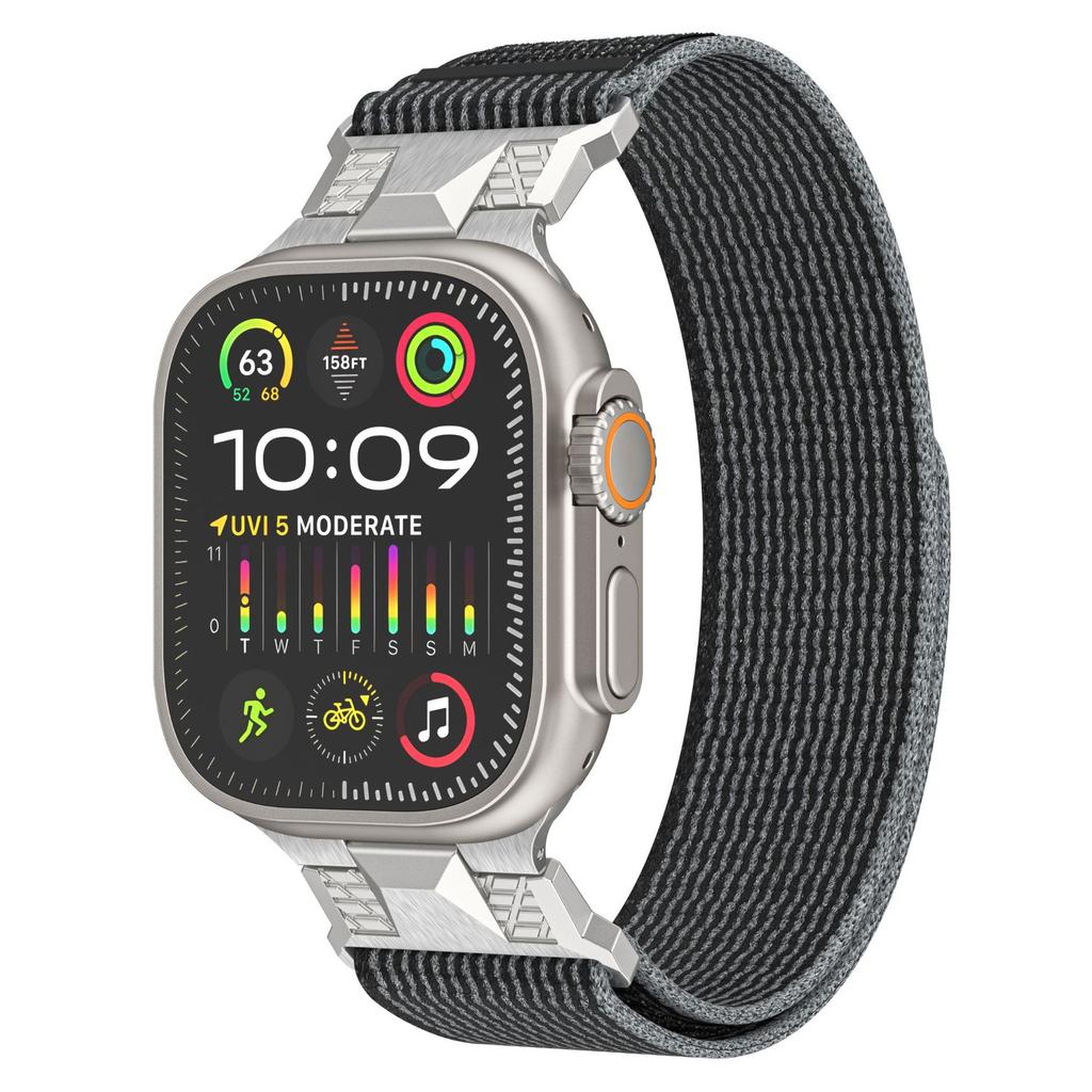 Nylon Band for Apple Watch Ultra 2 49mm Series 9 8 7 45mm Correa Strap for iWatch 6 5 4 Se 3 44mm 42mm Ultra Bracelet