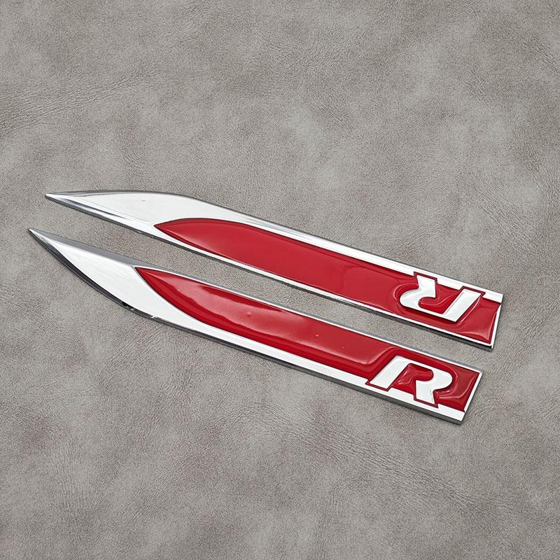 2db/szett 3D Fém Autó Sárvédő Oldalsó Matricák Embléma Jelvény Go-lf Polo Passat Jetta Kiegészítők