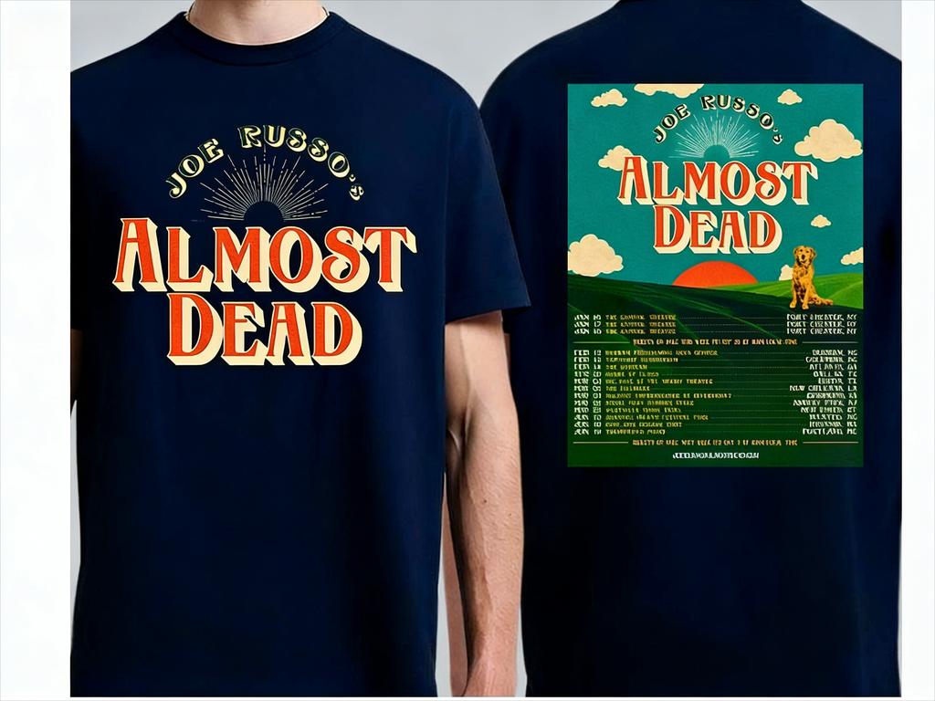Joe Russoss Almost Dead 2026 North American Schedule Dates TShirt 2026 Springsummer new Fashion Pop music Streetwear