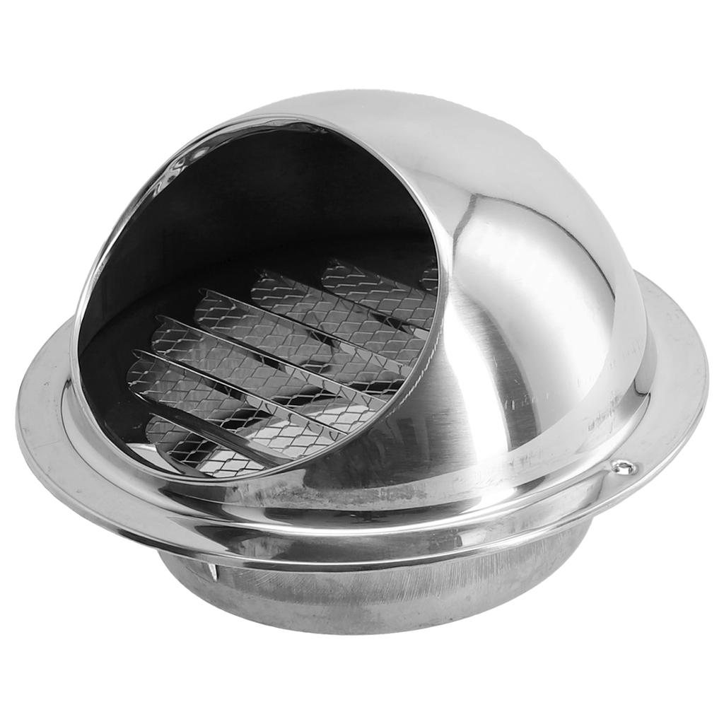 Kryt ventilace Topení Chlazení Krytka ventilace Polokulovitá 75-200 mm Stříbrná větruodolná Pro stěnu Mřížka výstupu vzduchu Zcela nové