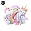 Unicorn Birthday Party Supplies Tableware Plates Cups Napkins Tablecloth Banner Foil Balloons Pastel Rainbow Baby Shower Decor