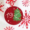 christmas Countdown Stickers 1-24 Round Christmas Label Sticker Festival Food Packaging Bag Decals for Envelopes Luggage Laptop