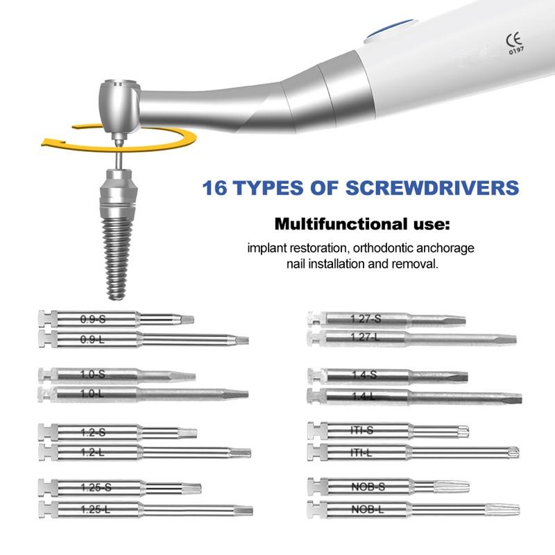 Dental Electric Wireless Torque Driver Universal Implant Torque Wrench Upgraded To 50Ncm and 50rpm Dental Oral Equipment