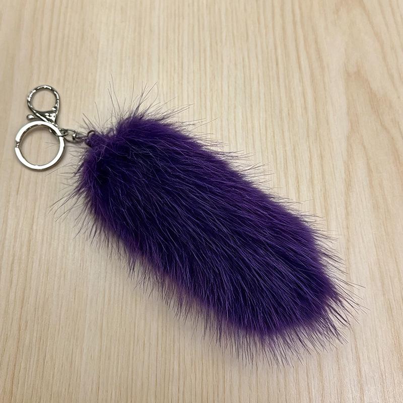 Plush Fox Tail Keychain Bag Ornament