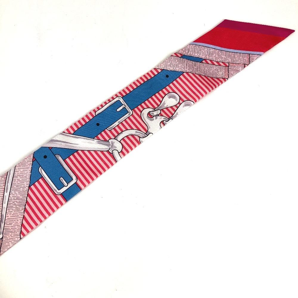HERMES Twilly Twilly Bandeau Scarf Accessories Scarf silk Red/Light blue
