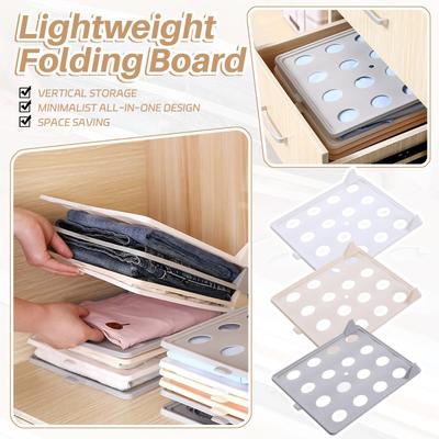 Lot de 5 Organisateurs Empilables pour Placard - Planches à Plier les Chemises & Séparateurs d'Étagères, Gain de Place pour Garde-Robe pour T-shirts, Jeans, Pulls, Parfait pour la Maison
