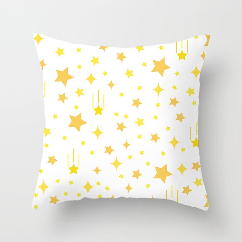 Sofa Pillow Cover, Cushion Cover, Nordic Home Textile Fabrics, Simple Golden Digital Printing