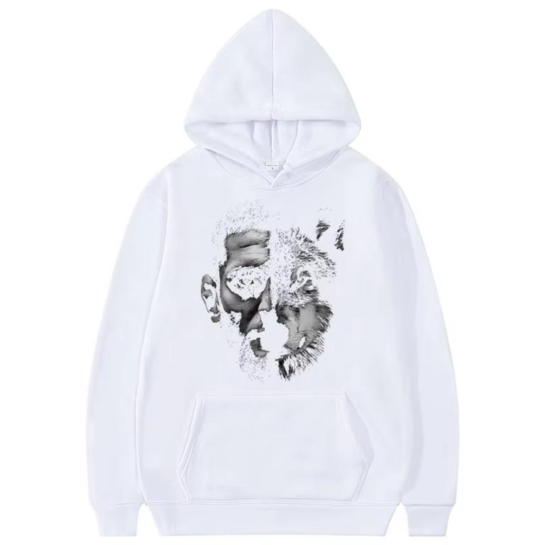Hot Khamzat Chimaev Face Graphic Hoodie Men Women Fashion Casual Oversized Pullover Hoodies Vintage Printed Sweatshirt