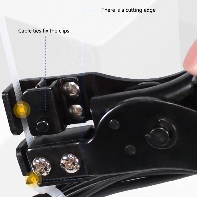 Professional Nylon Strap Tensioning Tool With Built In Cutter Ziptie Cutter And Tightener For Plastic Fasteners