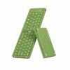 Macaron Color Foldable Bluetooth Keyboard with Phone Stand for Mobile and Tablet.