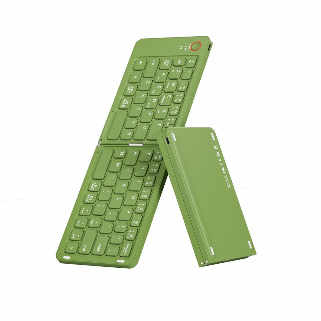 Macaron Color Foldable Bluetooth Keyboard with Phone Stand for Mobile and Tablet.