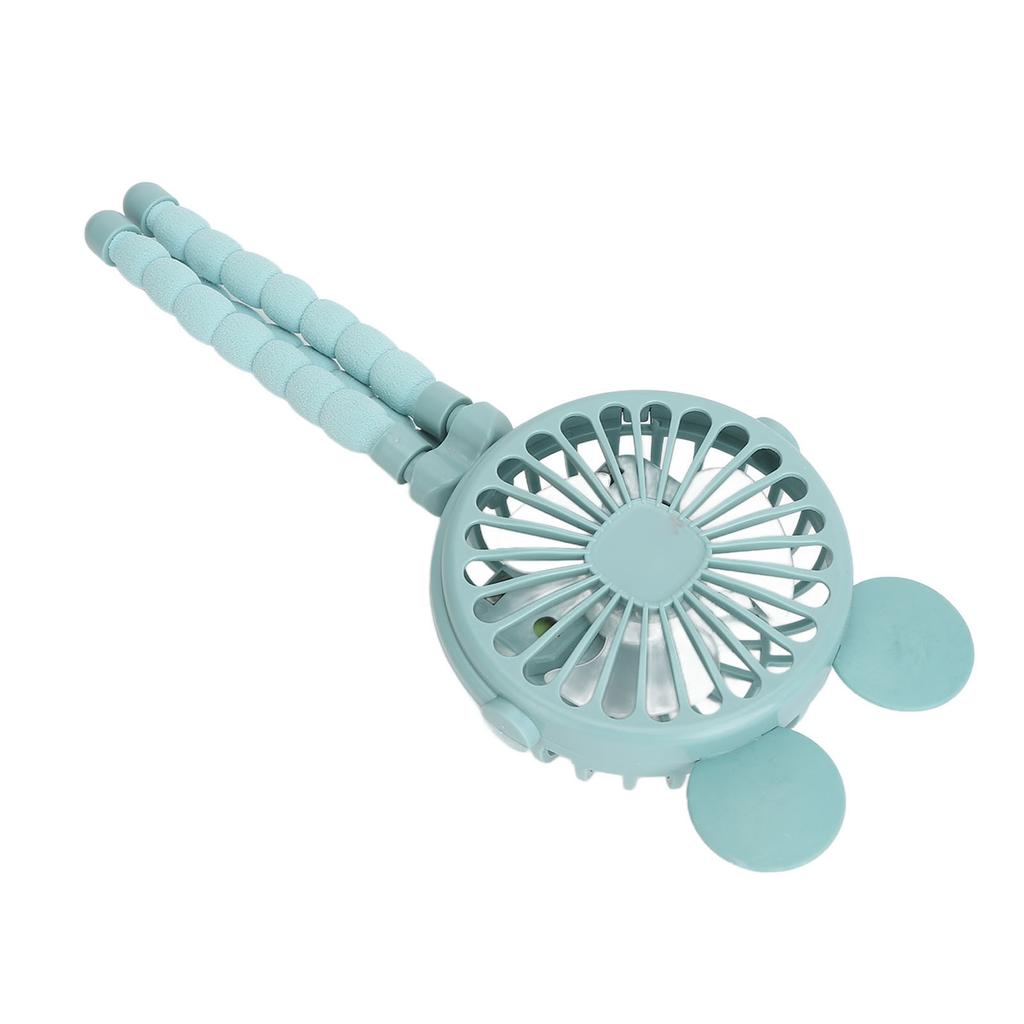 Kinderwagen-Ventilator Wiederaufladbar 3 Stufen Tragbarer Handventilator mit LED-Licht für Zuhause Outdoor