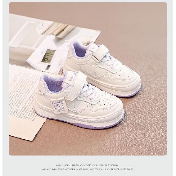 Spring and Autumn New Girls' Sneakers, Lightweight Running Shoes for Older Children, Boys' Soft Sole Sports Shoes, Trendy White Shoes