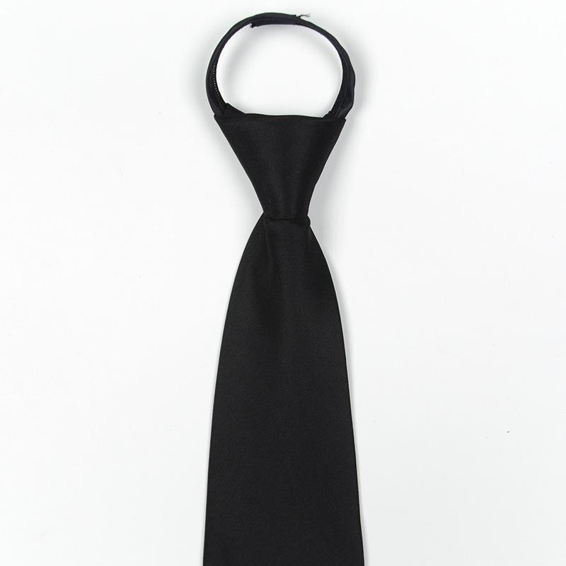 Men's Easy-Pull Zipper Formal Business Suit with High-Quality Blue, Red, and Black 10cm Tie