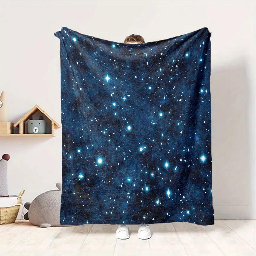 Starry Sky Flannel Blanket Throw Blanket Soft Warm Sofa Bed Camping Car home Decor Unique Christmas Gift C9302242