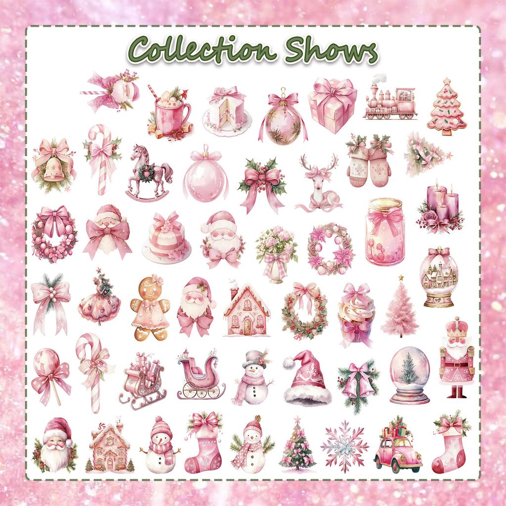 Christmas Graffiti Stickers Party Decoration Creative Cartoon Stickers 50 Pieces