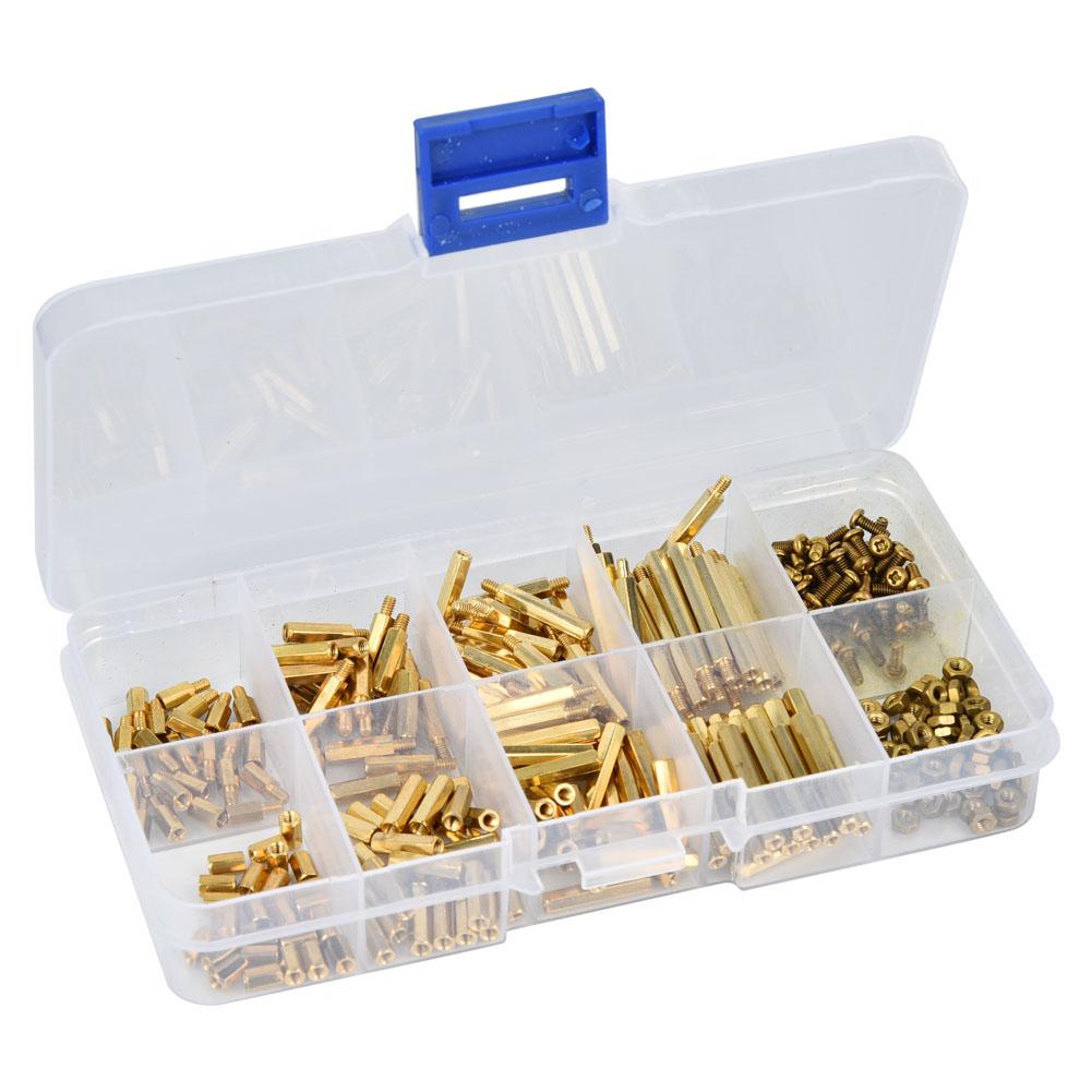 

320 Pcs Hex Standoff Brass M2 Type Spacer Standoff Nut Screw Assortment Set Male Female