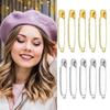 5Pcs Silver Rhinestone Safety Pins Sweater Shawl Clips Women Brooch Pins Jewelry Making Supplies For Clothes Hats Shawl