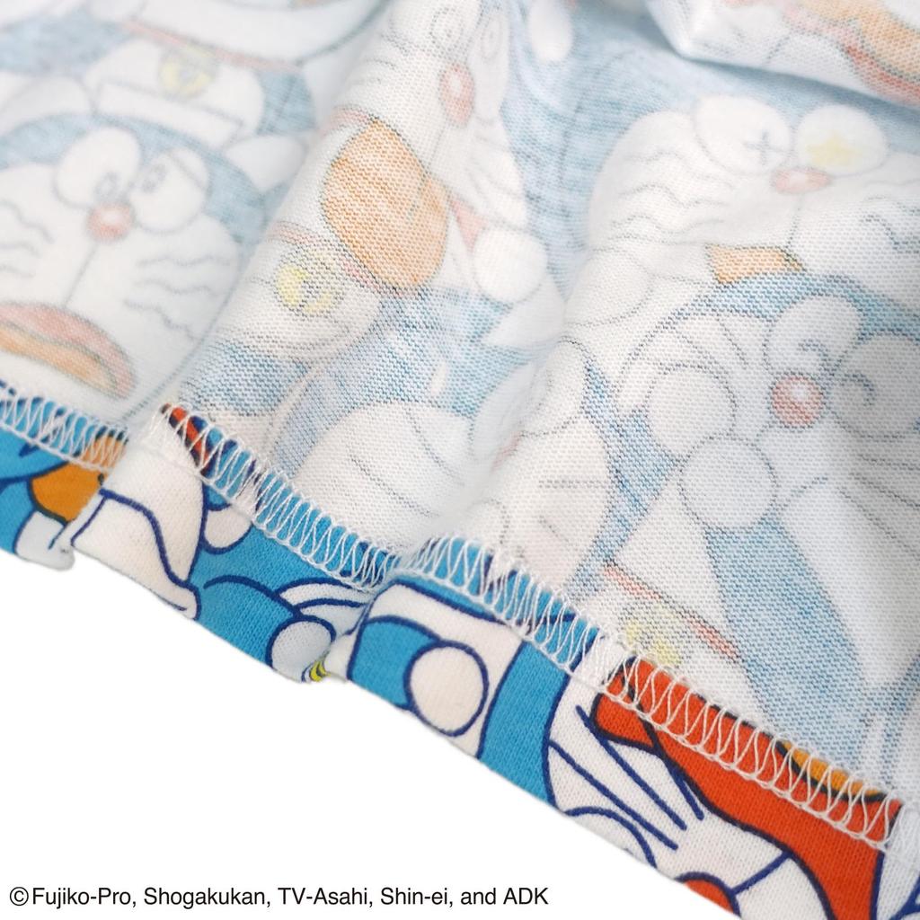 Fineplus Doraemon Kurzarm-T-Shirt, Allover-Druck, Passende Fanartikel