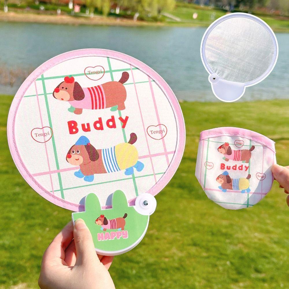 4Pcs Mini Cute Folding Fan Cute Cool Fan Portable Foldable Round Fans  Kids Gift