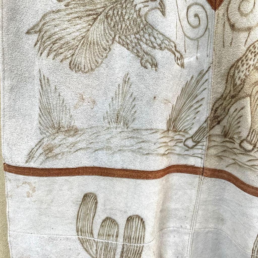 Used Mexico leather poncho