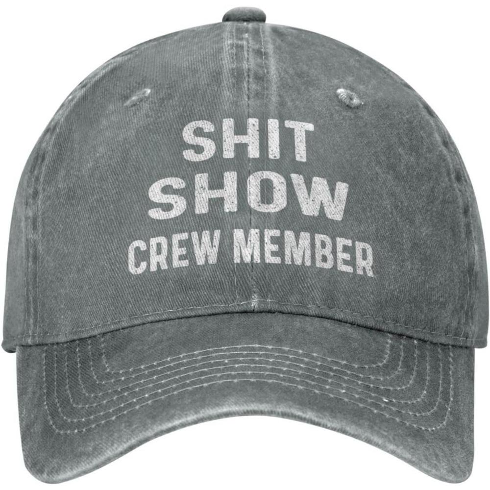 Funny Hat Shit Show Crew Member Hat Women Dad Hats Adjustable Caps