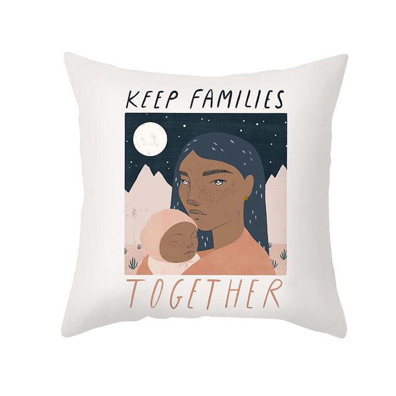 Modern Minimalist Artistic Style Throw Pillow Covers With Short Plush Printed Fabric For Home Living Room Sofa Cushion Cover